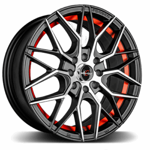 Racing Hart Concepts Satin Black Machined Red Line