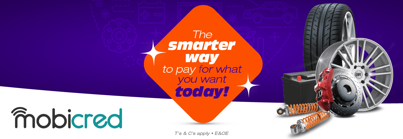 Mobicred Mobicred payment method: Tyres and more products placed around each other