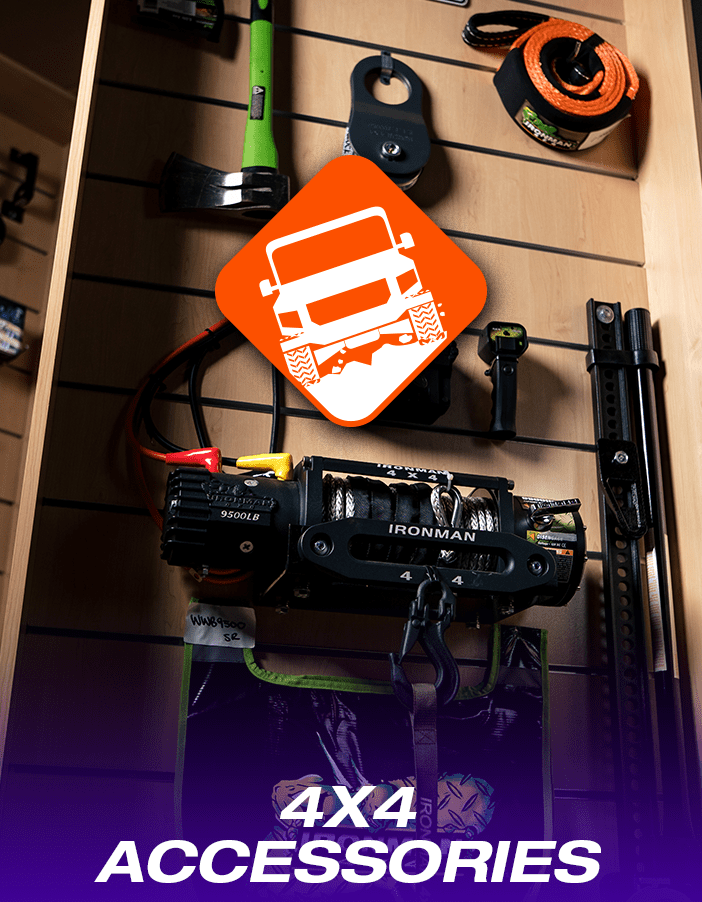 4x4 Accessories 4x4 accessories hanging on a shelf
